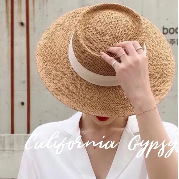 Woven Raffia Bohemian Ribbon Hat - Picture 4 of 10